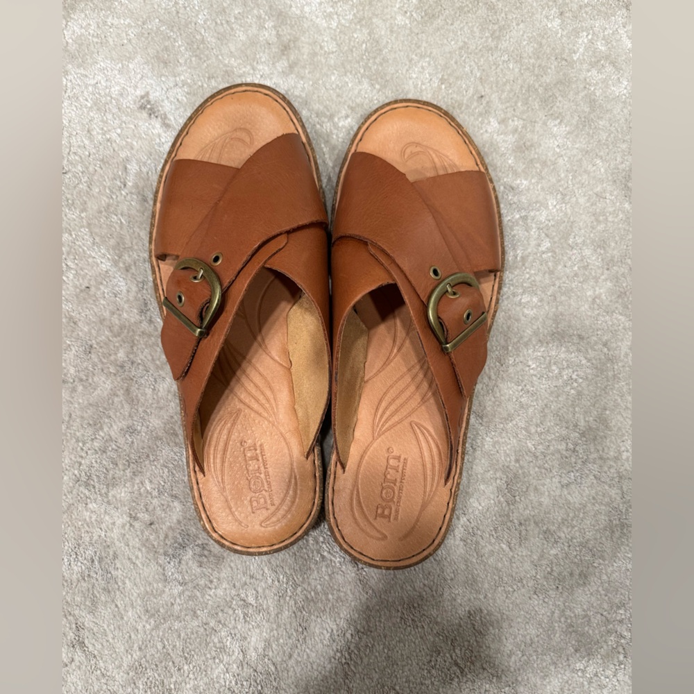 Born Brown Leather Sandals